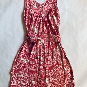EUC Lilly Pulitzer Silkcotton Signature Paisley Dress - Coral / White XS
